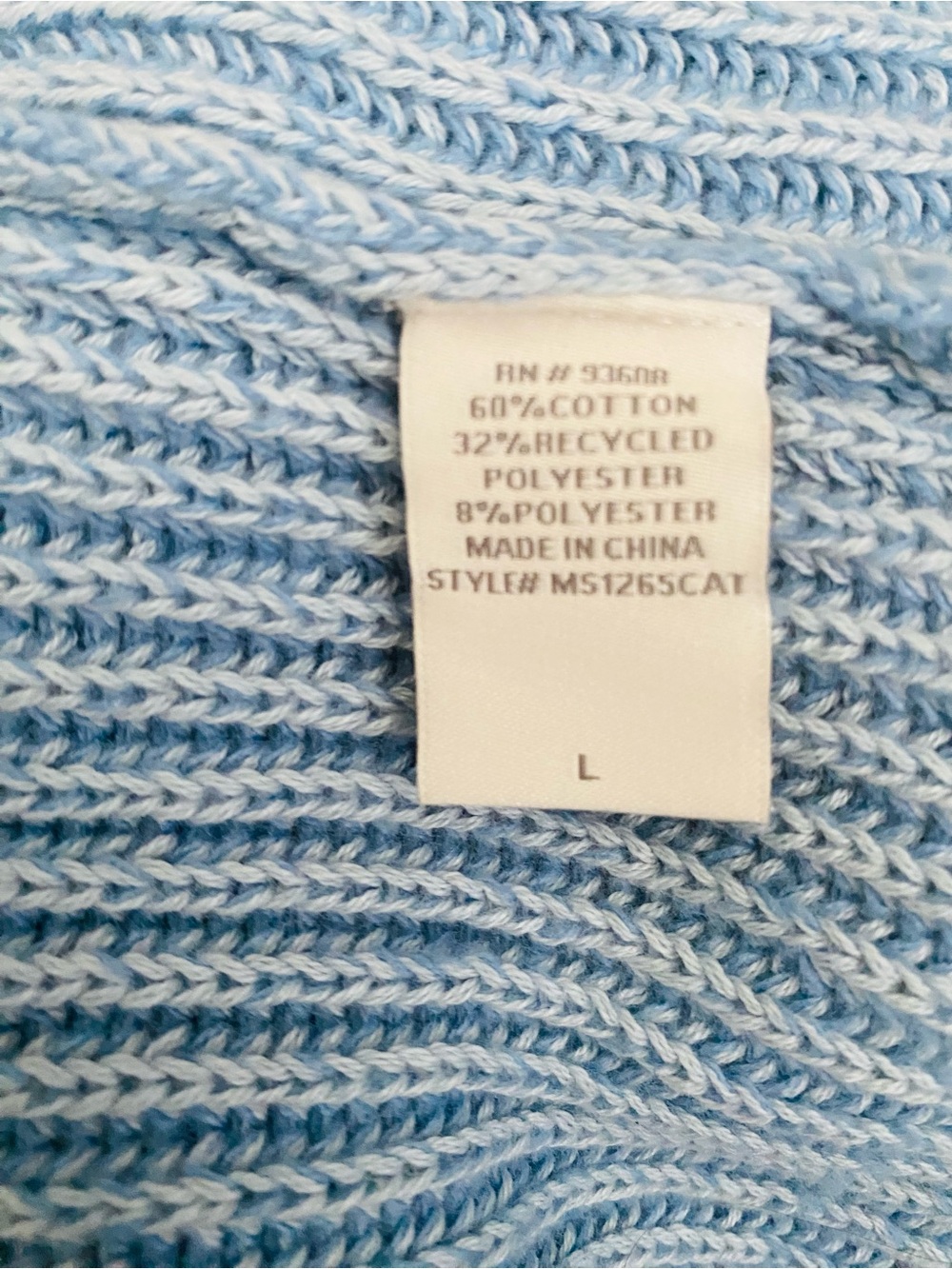 Matty M Light Blue Ribbed Open-Front Cardigan - Picture 4 of 4